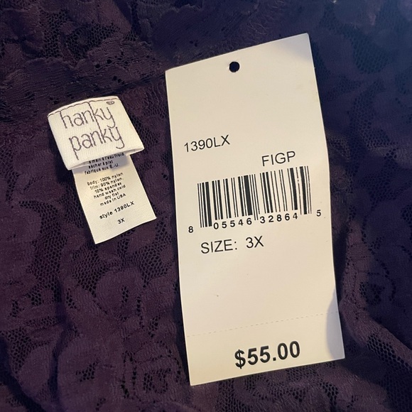 NWOT HANKY PANKY Plus Size Signature Lace Unlined Camisole in Fig Purple Size 3X - Picture 3 of 4